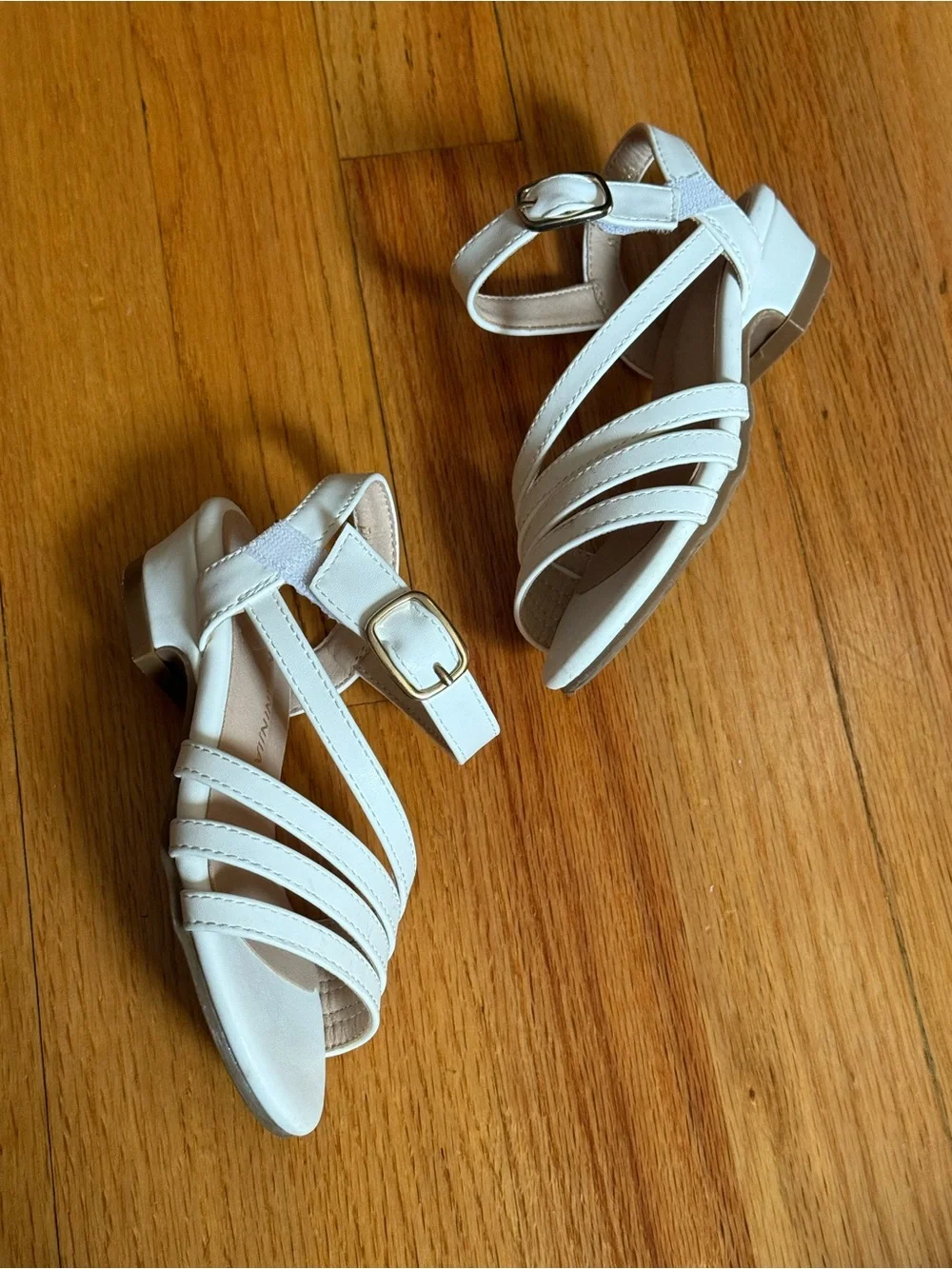 Pandaninjia toddler girl sandals low heel princess shoes